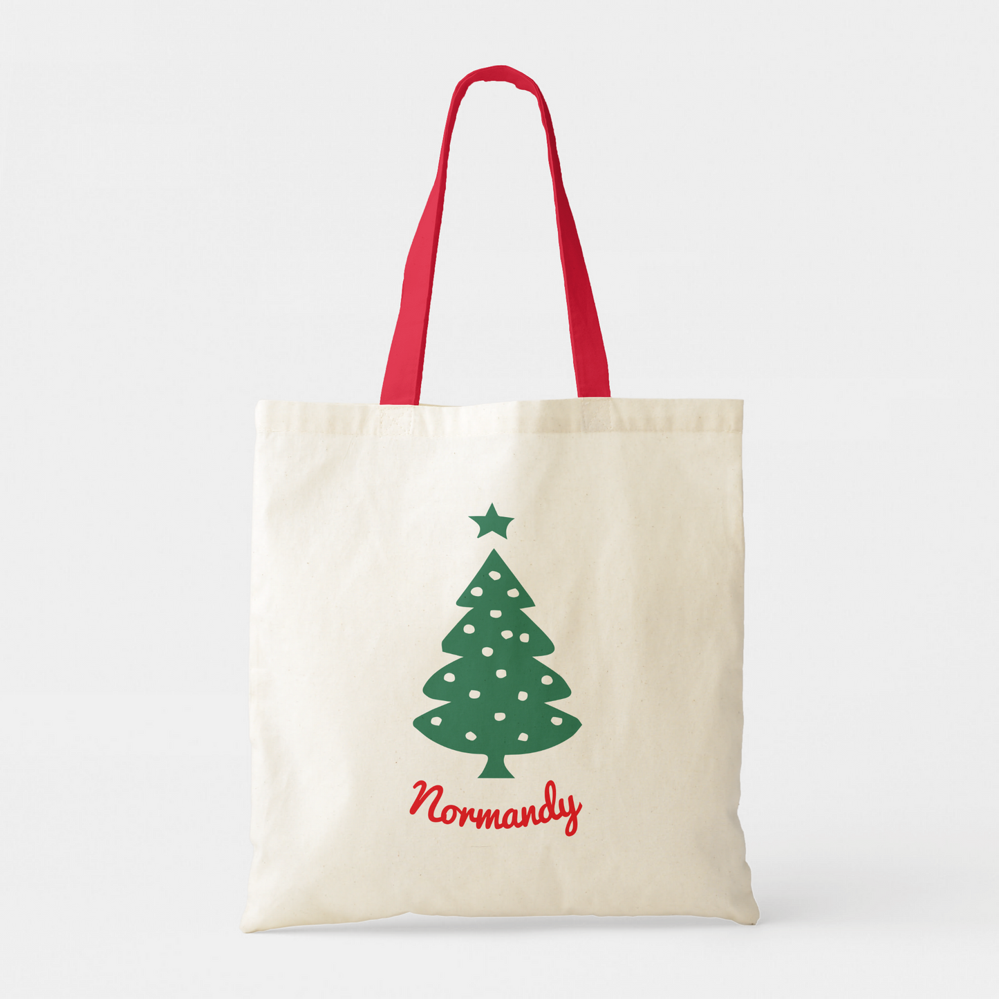 Green and Red Christmas Tree, Custom Name Tote Bag | Zazzle